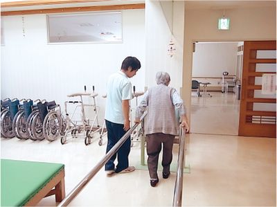 歩行トレーニングの様子