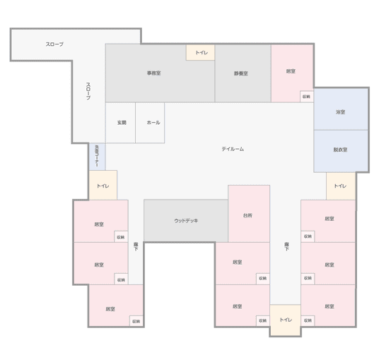 静かな共有スペース
