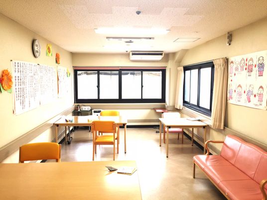 明るい休憩室