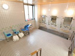 清潔なバリアフリー浴室