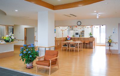 広いスペースの休憩室