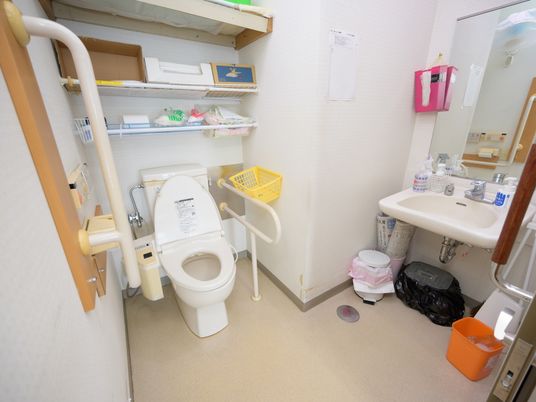 手すり付きトイレの内観