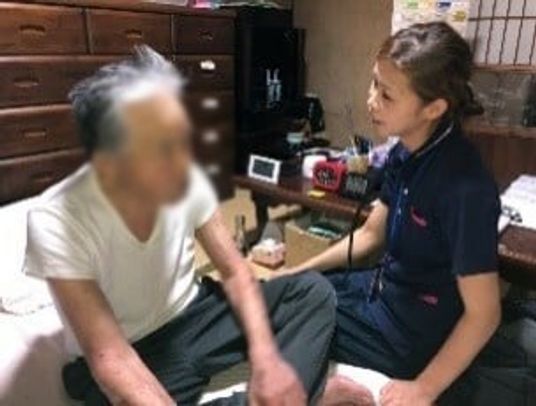 対話が行われている居室  