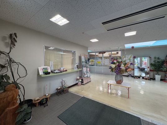 暖かい雰囲気の受付