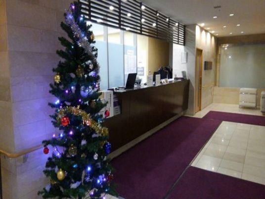 クリスマスツリーのロビー