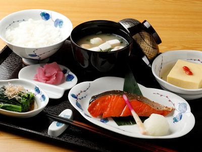 和食の朝食セット