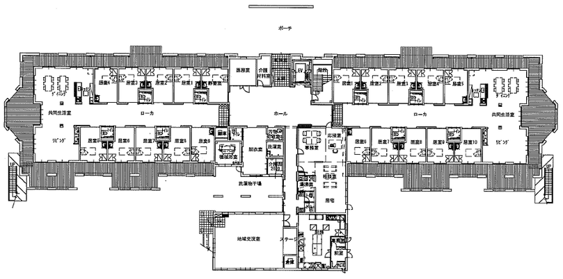 施設の平面図