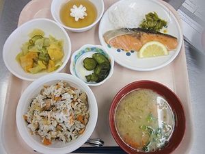 食事トレーの和食  