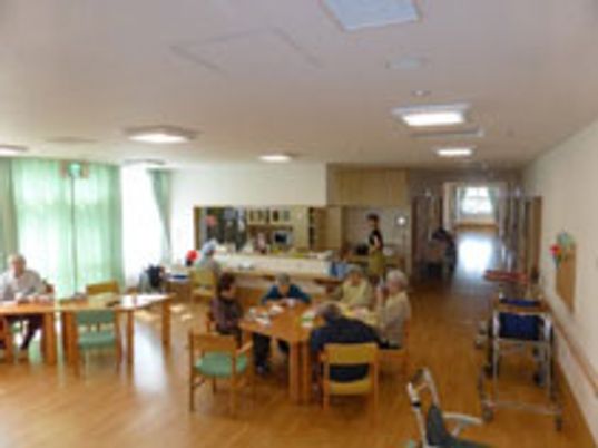 明るい共有スペース