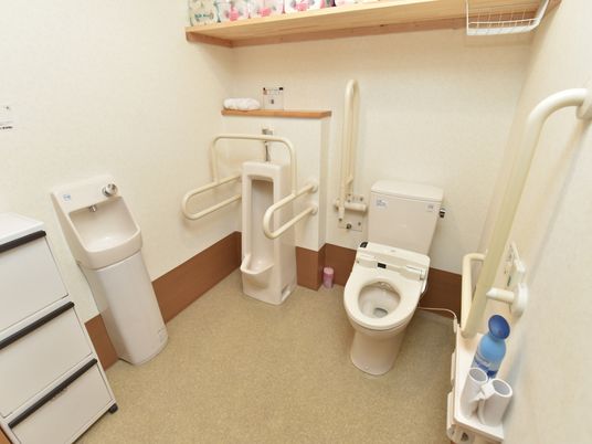 バリアフリー設計のトイレ