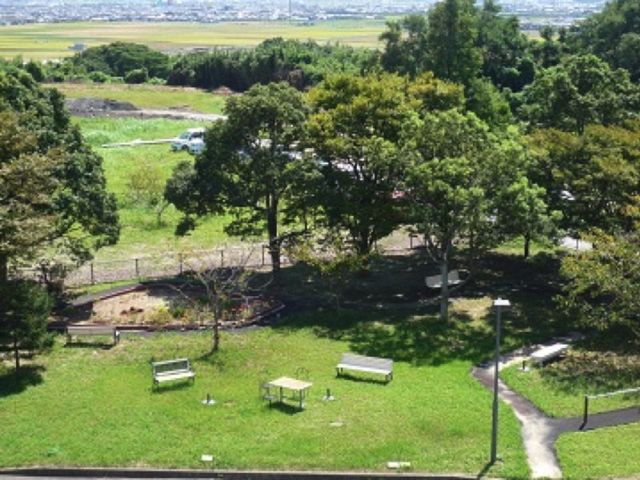 緑豊かな庭の様子 庭 自然に囲まれた静かな庭で、リラックスできる環境が整っています。ベンチで自由にくつろげます。
