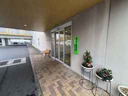 緑がある出入口