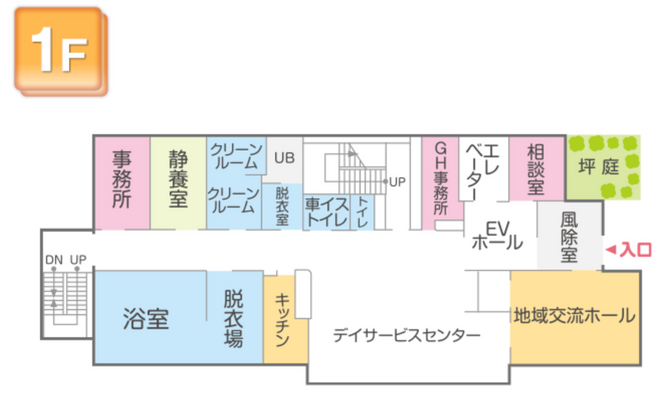 廊下と部屋の平面図