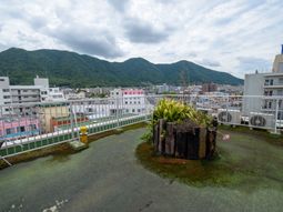 山並みを望むテラス