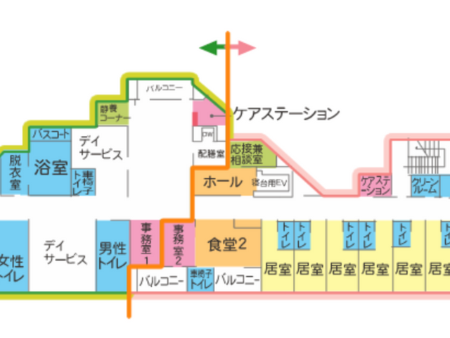 2階フロアマップ 内観 2階の全体構造が分かるフロアプランです。各居室や設備の配置が確認できます。