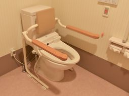 手すり付きのトイレ