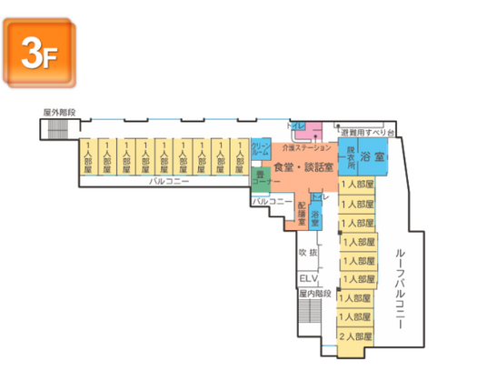 3階の施設配置図