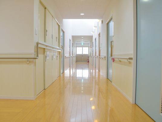明るく清潔な廊下