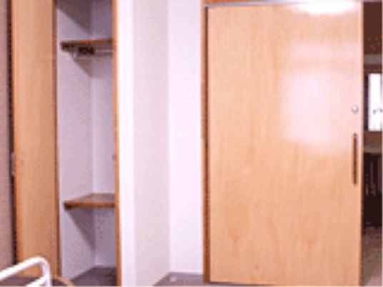 木目調の洋室のクローゼット