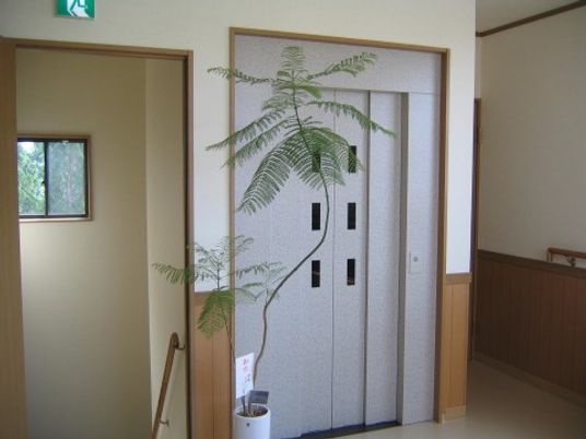 和風の洋室のエレベーター