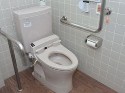 手すり付き清潔なトイレ