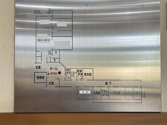 案内板の配置図表