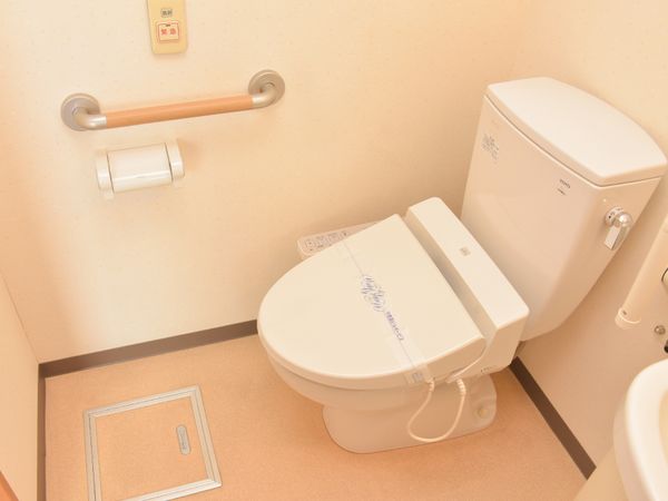 手すり付き清潔なトイレ