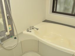 清潔な浴室の一角