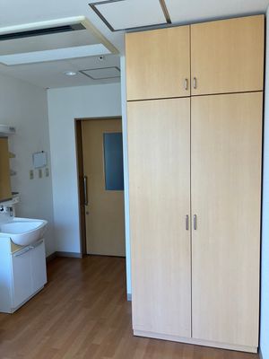 居室の洗面台とクローゼット