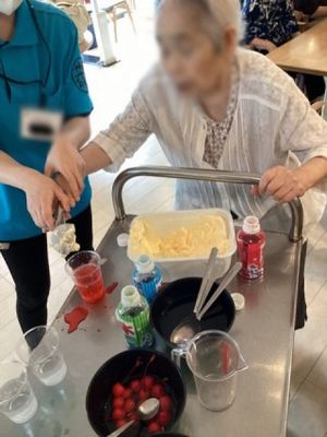 アイスクリーム提供の様子