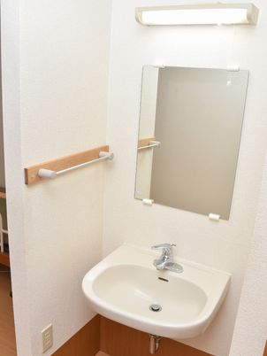 手すり付き洗面台