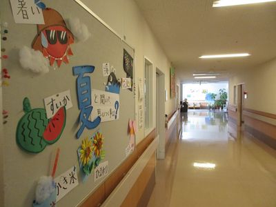 明るい廊下の光景