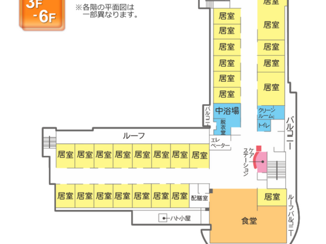 清潔感あるループ廊下 廊下 ゆとりのある廊下は居室へのアクセスが便利で、移動もスムーズです。安全に配慮した設計です。