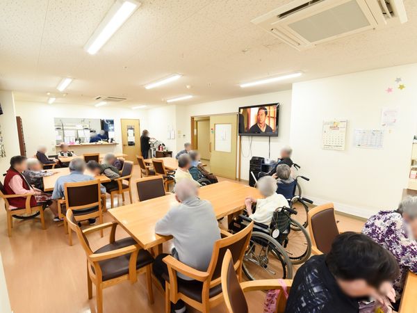 共有スペースで憩いの時間