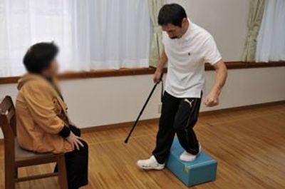 訓練中の室内
