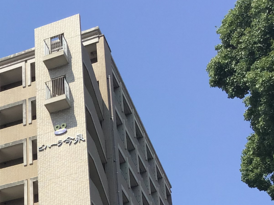 建物外観と木々  