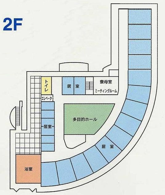 明るく落ち着いた廊下
