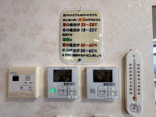 温度設定案内掲示物