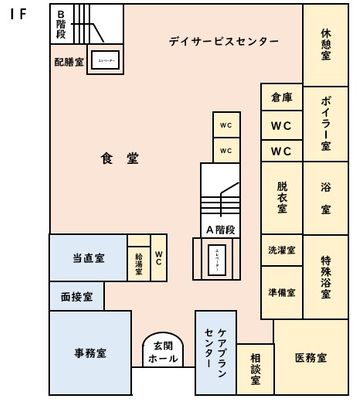 明るい食堂の平面図