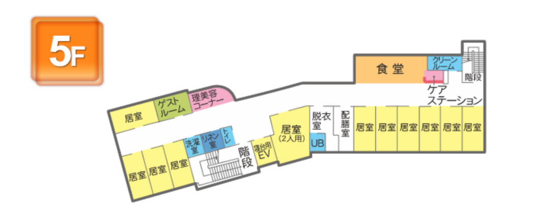 5階のフロアマップ