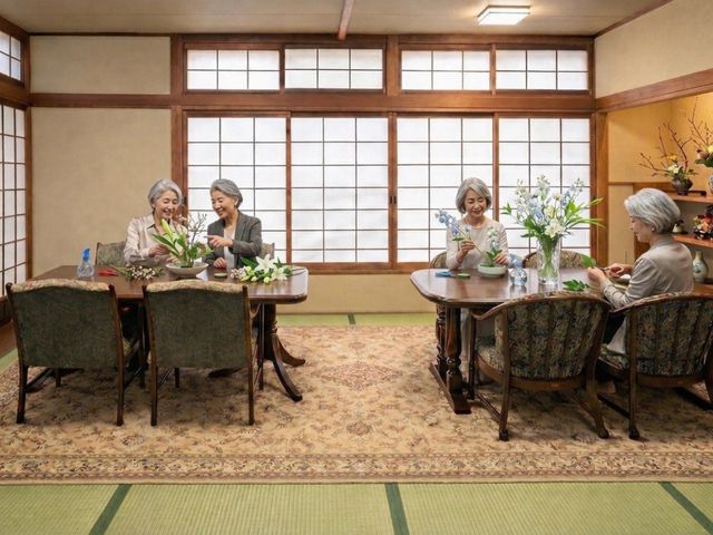 和やかな和室 和室 広々とした和室で、入居者が楽しげに過ごしています。自然光が心地よい空間です。