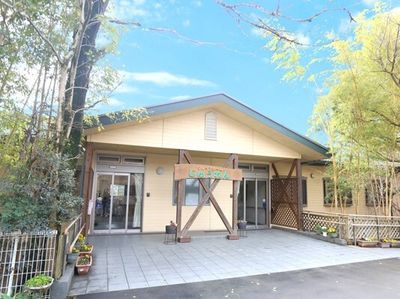 自然に囲まれた明るいエントランス