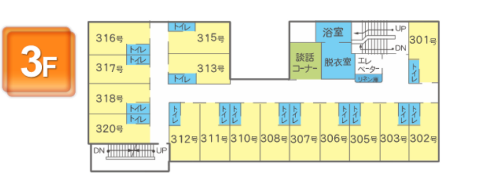 個室の配置図
