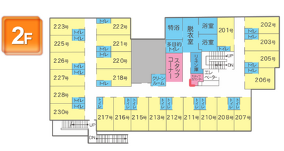 施設2階の見取り図