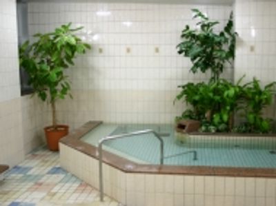 植物が飾られた浴室
