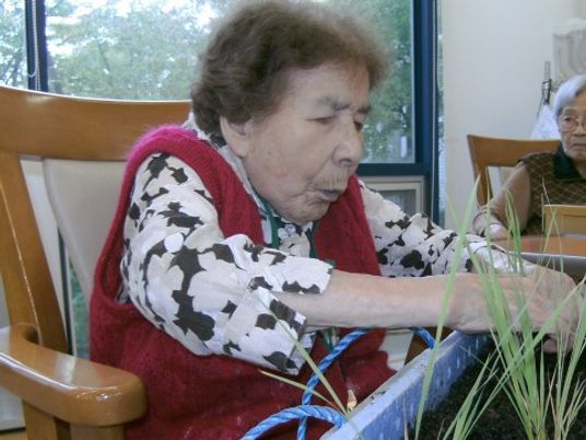 植物ケアする利用者様