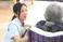 会話中のスタッフと利用者の様子