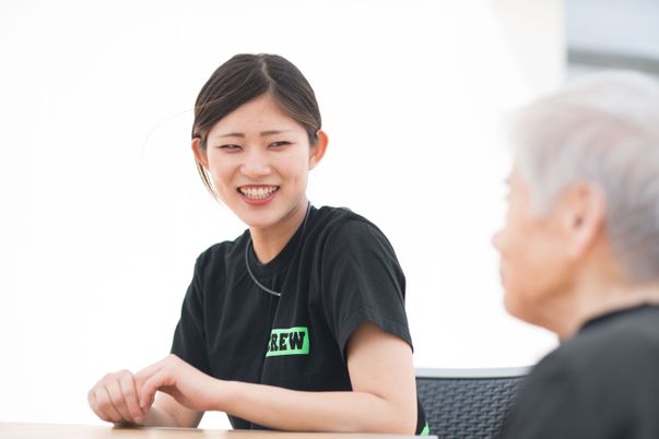 スタッフと利用者の会話