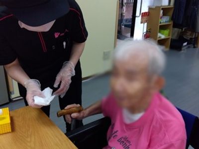 介助される様子