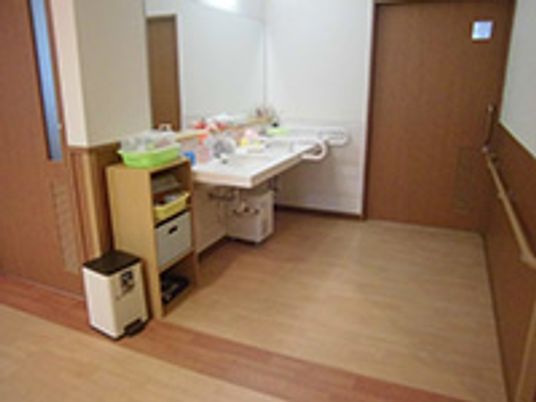 清潔な洗面台のエリア